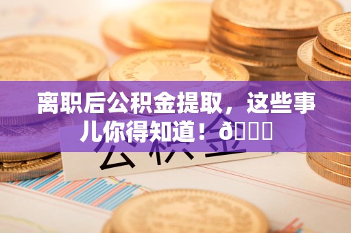漳平离职后公积金提取，这些事儿你得知道！😎